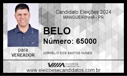 Candidato BELO 2024 - MANGUEIRINHA - Eleições