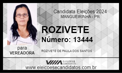 Candidato ROZIVETE 2024 - MANGUEIRINHA - Eleições