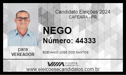 Candidato NEGO 2024 - CAFEARA - Eleições