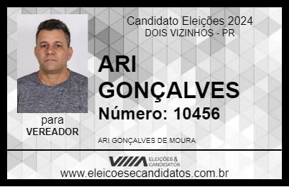 Candidato ARI GONÇALVES 2024 - DOIS VIZINHOS - Eleições