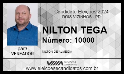 Candidato NILTON TEGA 2024 - DOIS VIZINHOS - Eleições