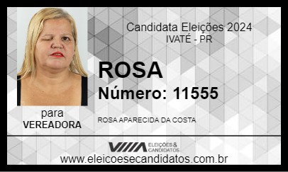 Candidato ROSA 2024 - IVATÉ - Eleições