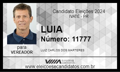 Candidato LUIA 2024 - IVATÉ - Eleições