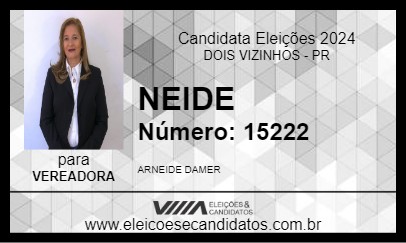 Candidato NEIDE 2024 - DOIS VIZINHOS - Eleições