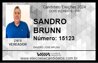 Candidato SANDRO BRUNN 2024 - DOIS VIZINHOS - Eleições