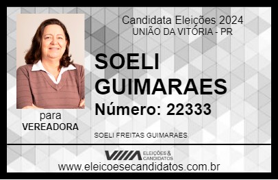 Candidato SOELI GUIMARAES 2024 - UNIÃO DA VITÓRIA - Eleições