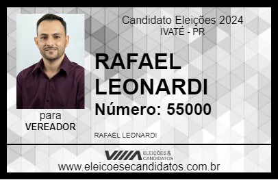 Candidato RAFAEL LEONARDI 2024 - IVATÉ - Eleições