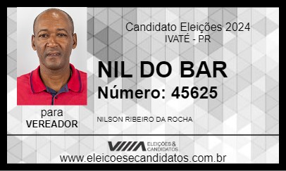 Candidato NIL DO BAR 2024 - IVATÉ - Eleições