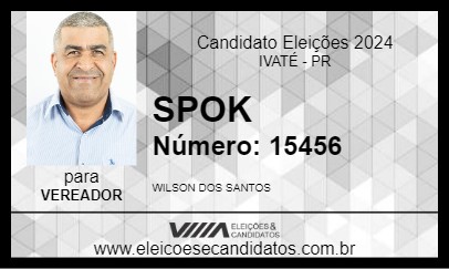 Candidato SPOK 2024 - IVATÉ - Eleições