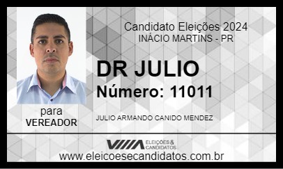 Candidato DR JULIO 2024 - INÁCIO MARTINS - Eleições