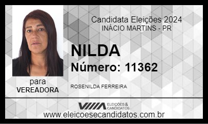 Candidato NILDA 2024 - INÁCIO MARTINS - Eleições