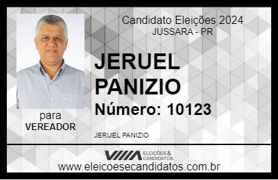 Candidato JERUEL PANIZIO 2024 - JUSSARA - Eleições