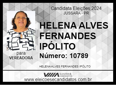 Candidato HELENA ALVES FERNANDES IPÓLITO 2024 - JUSSARA - Eleições