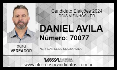 Candidato DANIEL AVILA 2024 - DOIS VIZINHOS - Eleições