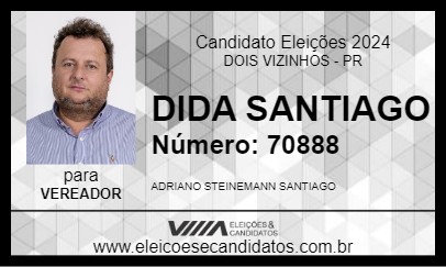 Candidato DIDA SANTIAGO 2024 - DOIS VIZINHOS - Eleições