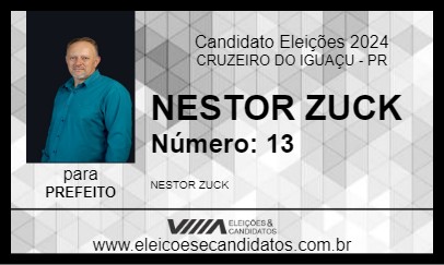 Candidato NESTOR ZUCK 2024 - CRUZEIRO DO IGUAÇU - Eleições