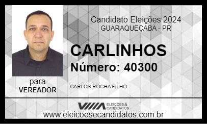 Candidato CARLINHOS 2024 - GUARAQUEÇABA - Eleições