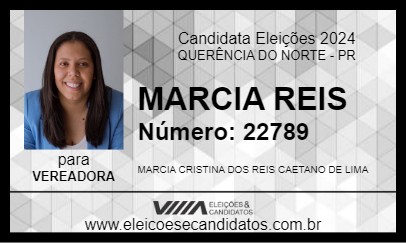 Candidato MARCIA REIS 2024 - QUERÊNCIA DO NORTE - Eleições