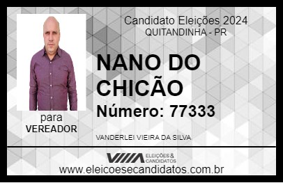 Candidato NANO DO CHICÃO 2024 - QUITANDINHA - Eleições