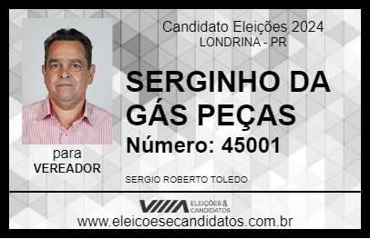 Candidato SERGINHO DA GÁS PEÇAS 2024 - LONDRINA - Eleições