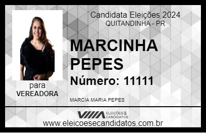 Candidato MARCINHA PEPES 2024 - QUITANDINHA - Eleições