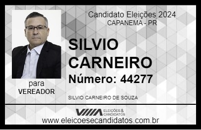 Candidato SILVIO CARNEIRO 2024 - CAPANEMA - Eleições