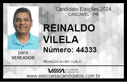 Candidato REINALDO VILELA 2024 - CASCAVEL - Eleições