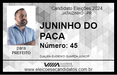 Candidato JUNINHO DO PACA 2024 - JATAIZINHO - Eleições