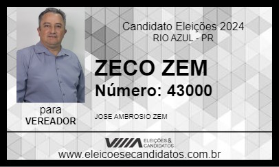 Candidato ZECO ZEM 2024 - RIO AZUL - Eleições