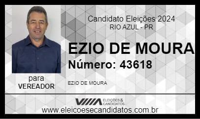 Candidato EZIO DE MOURA 2024 - RIO AZUL - Eleições