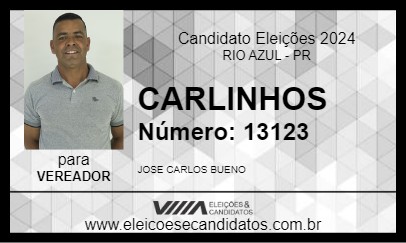 Candidato CARLINHOS 2024 - RIO AZUL - Eleições