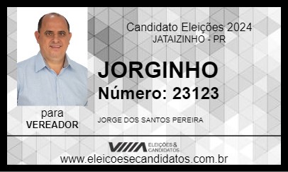 Candidato JORGINHO 2024 - JATAIZINHO - Eleições