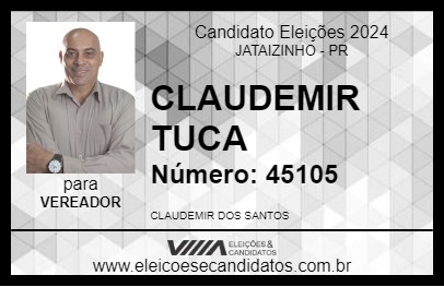 Candidato CLAUDEMIR TUCA 2024 - JATAIZINHO - Eleições