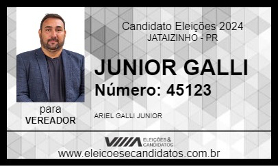 Candidato JUNIOR GALLI 2024 - JATAIZINHO - Eleições