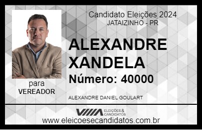 Candidato ALEXANDRE XANDELA 2024 - JATAIZINHO - Eleições