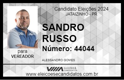 Candidato SANDRO RUSSO 2024 - JATAIZINHO - Eleições