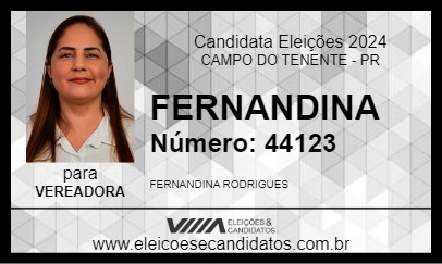 Candidato FERNANDINA 2024 - CAMPO DO TENENTE - Eleições