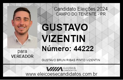 Candidato GUSTAVO VIZENTIN 2024 - CAMPO DO TENENTE - Eleições