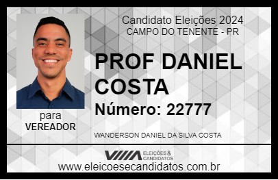 Candidato PROF DANIEL COSTA 2024 - CAMPO DO TENENTE - Eleições