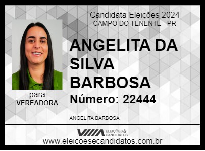 Candidato ANGELITA DA SILVA BARBOSA 2024 - CAMPO DO TENENTE - Eleições