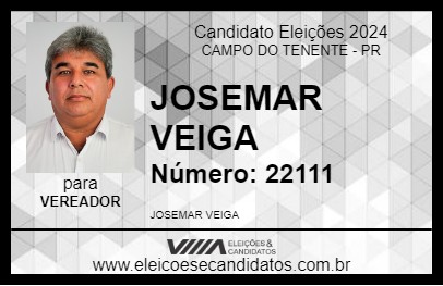 Candidato JOSEMAR VEIGA 2024 - CAMPO DO TENENTE - Eleições