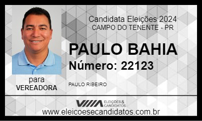 Candidato PAULO BAHIA 2024 - CAMPO DO TENENTE - Eleições