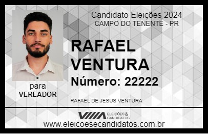 Candidato RAFAEL VENTURA 2024 - CAMPO DO TENENTE - Eleições