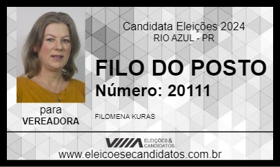 Candidato FILO DO POSTO 2024 - RIO AZUL - Eleições