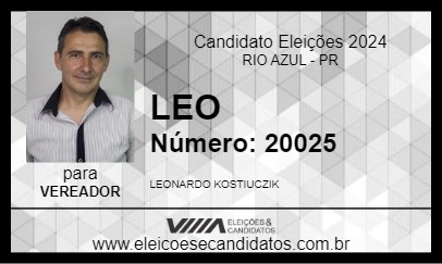 Candidato LEO 2024 - RIO AZUL - Eleições