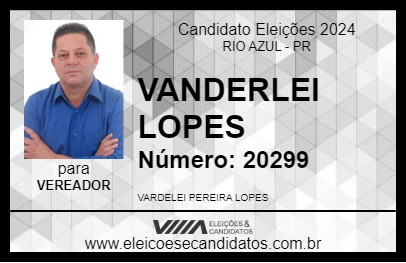 Candidato VANDERLEI LOPES 2024 - RIO AZUL - Eleições