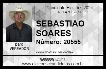 Candidato SEBASTIAO SOARES 2024 - RIO AZUL - Eleições