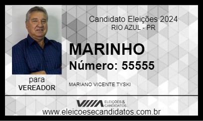 Candidato MARINHO 2024 - RIO AZUL - Eleições