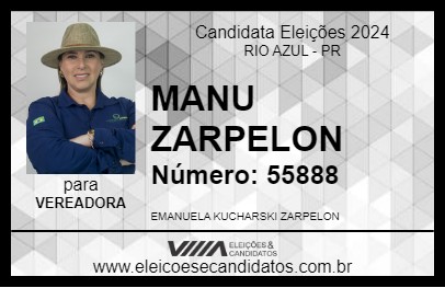 Candidato MANU ZARPELON 2024 - RIO AZUL - Eleições