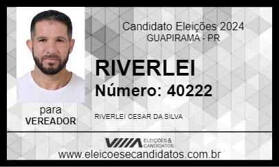 Candidato RIVERLEI 2024 - GUAPIRAMA - Eleições